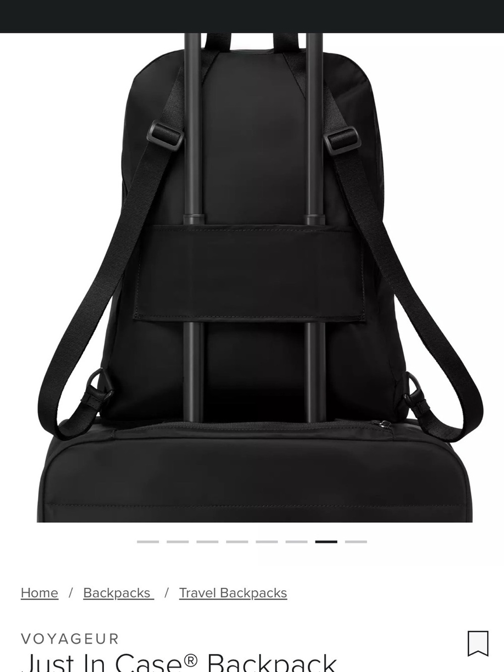 Tumi: “Just in Case” Backpack with Gold Logo Accents -NWT - Picture 5 of 9